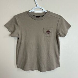 Harley Davidson Size 8/10 Kids Brown T-Shirt